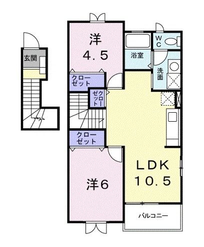 メゾン田園サ－ティIの間取り