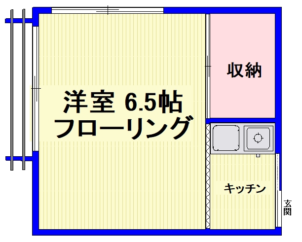 北区西ケ原のアパートの間取り