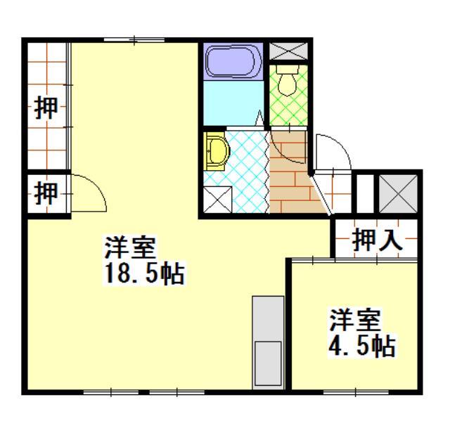 フローラ喜多方　２号棟の間取り