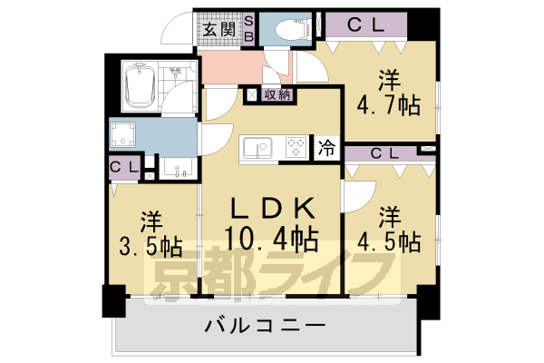 ブランシエスタ山科大塚の間取り