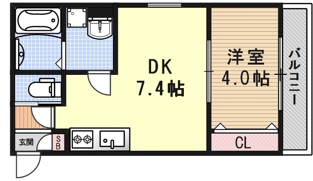 【THE GARNET SUITE RESIDENCE京大前EASTの間取り】