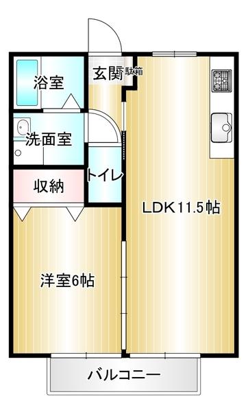 エクレールブロッサム楽市の間取り