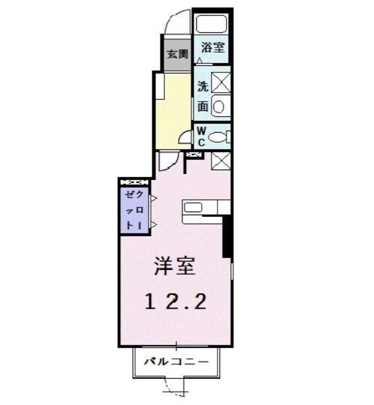 堺市中区平井のアパートの間取り