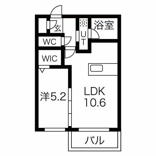 札幌市厚別区厚別中央一条のマンションの間取り