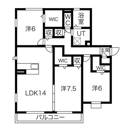 名古屋市昭和区高峯町のアパートの間取り