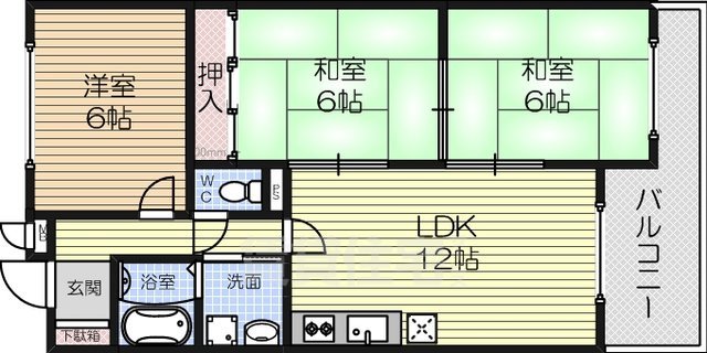 浜寺パークハイツの間取り