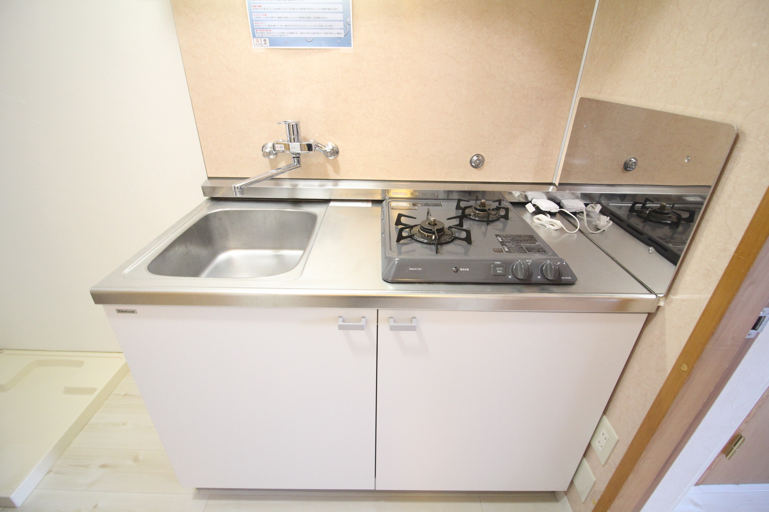 キッチン　2口コンロで同時調理可能♪