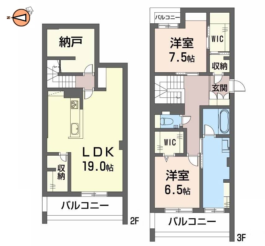 【徳島市西新町のマンションの間取り】