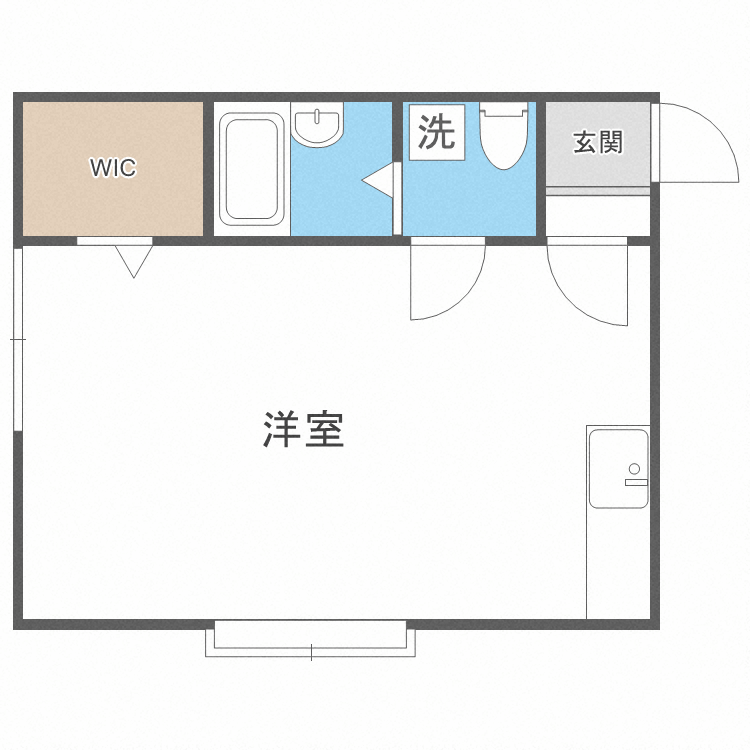 札幌市中央区南十五条西のアパートの間取り