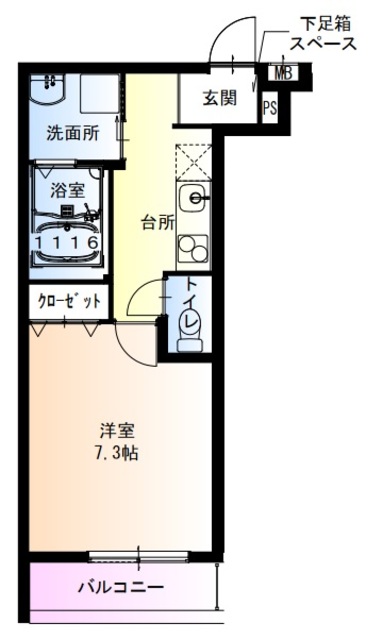 【フジパレス俊徳道EASTの間取り】