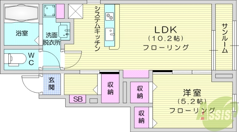 【シャルマン松ヶ丘の間取り】