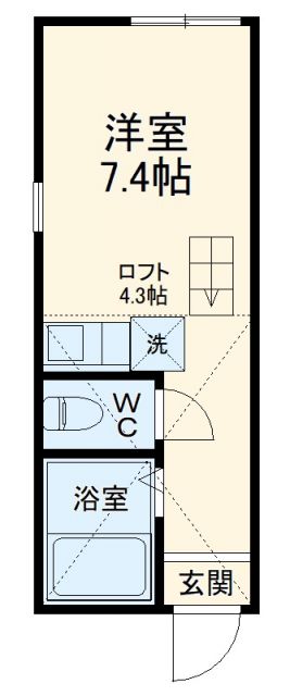 川崎市宮前区菅生ケ丘のアパートの間取り