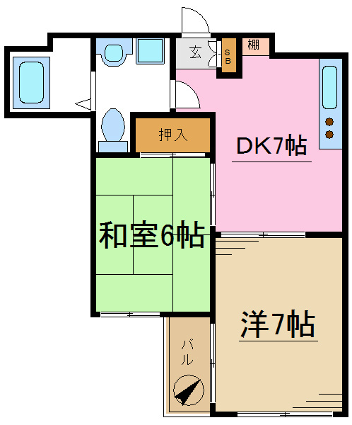 文京区本駒込のマンションの間取り