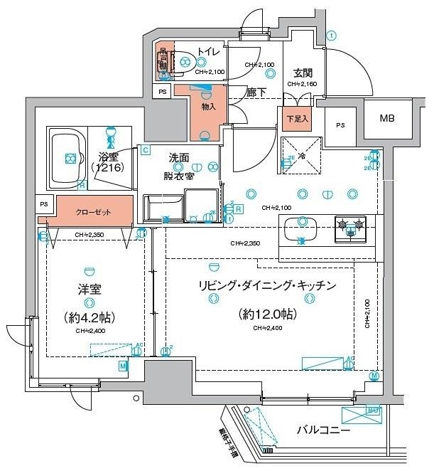 ハーモニーレジデンス東京羽田スカイブリッジの間取り