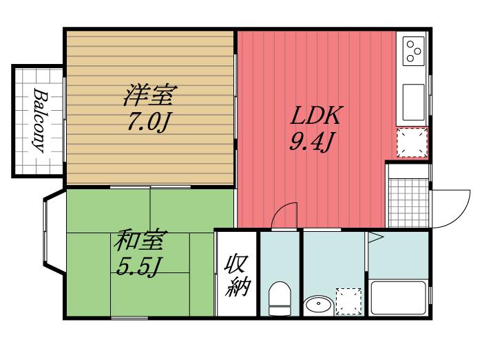 印旛郡栄町安食のアパートの間取り