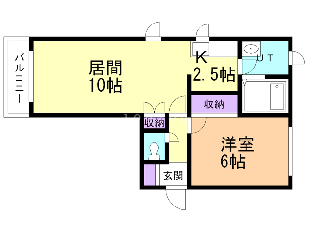 石狩郡当別町緑町のアパートの間取り