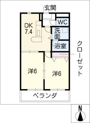 庵マンションの間取り