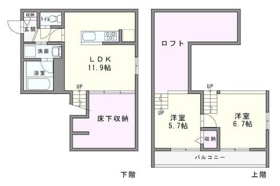 ソラ アロッジメント宮浦IIの間取り