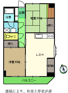 徳島市春日のマンションの間取り