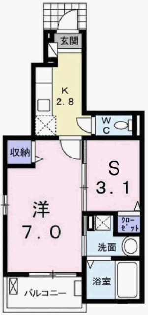 加古郡播磨町南大中のアパートの間取り