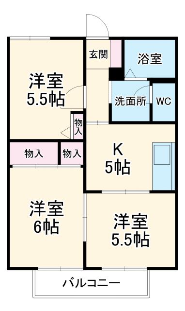 ディアス花水木　A棟の間取り