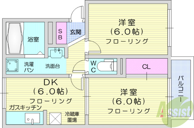 アトリオＣの間取り