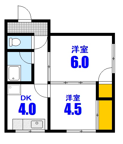 広島市中区東千田町のマンションの間取り