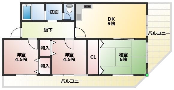 サンハイツ十三元今里の間取り