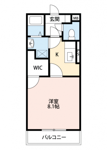 刈谷市一ツ木町のマンションの間取り