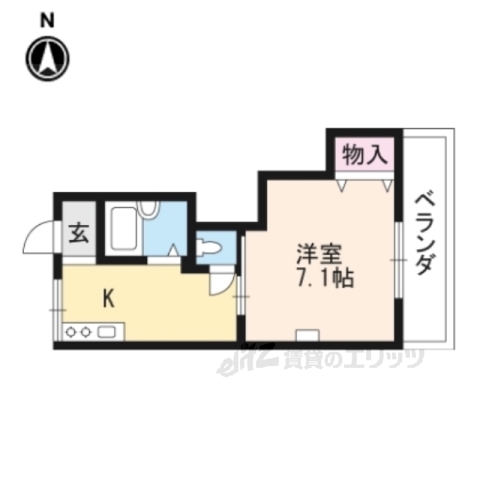 京都市下京区堺町のマンションの間取り