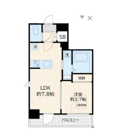 新宿区大京町のマンションの間取り