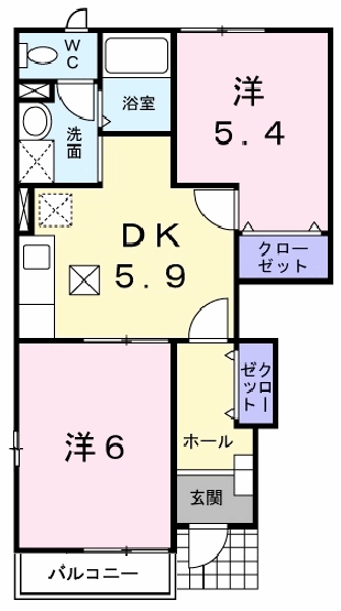 [家電付き] サンフラワーヒルズCの間取り