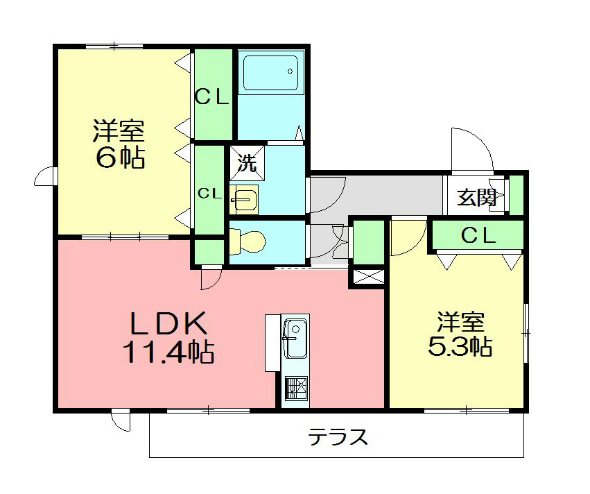 鎌倉市大町のマンションの間取り