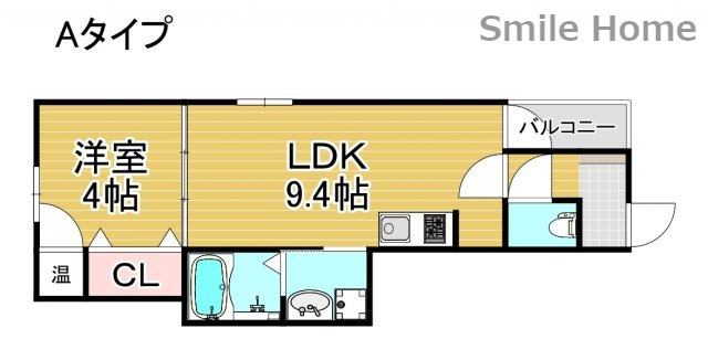 オルフェアメゾン清水丘弐番館の間取り