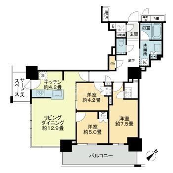 江戸川区平井のマンションの間取り