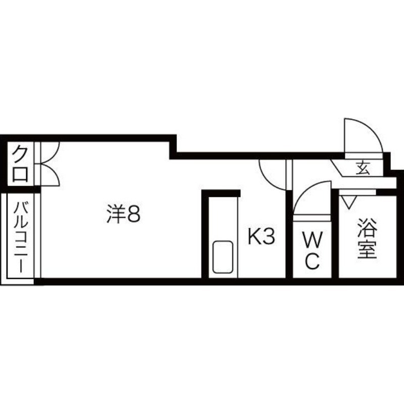 札幌市北区北二十二条西のマンションの間取り