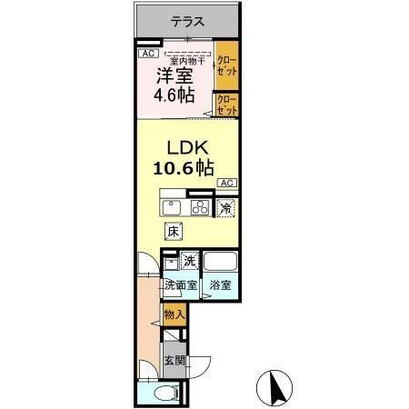 小金井市本町のアパートの間取り