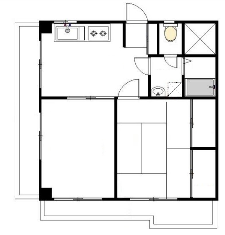 川崎市高津区久本のマンションの間取り