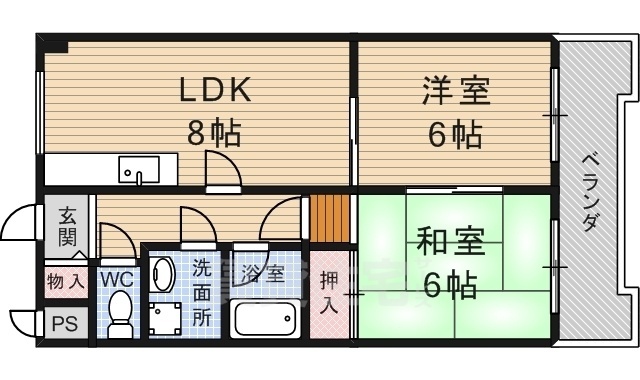 ハイツ雅の間取り