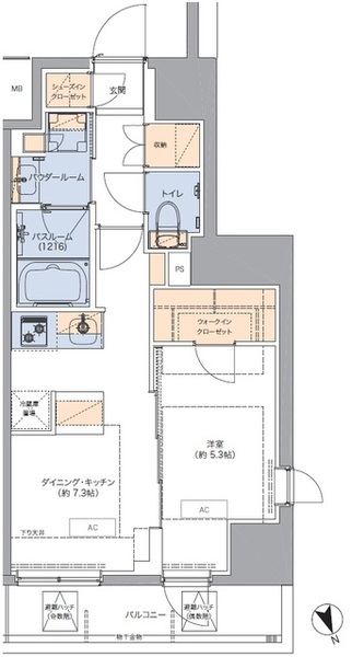 トラディティオ門前仲町の間取り