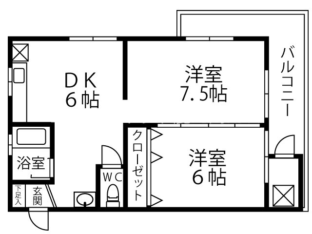 コーポあべまつの間取り