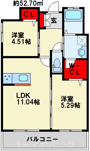 SOLUNA南小倉駅前Iの間取り