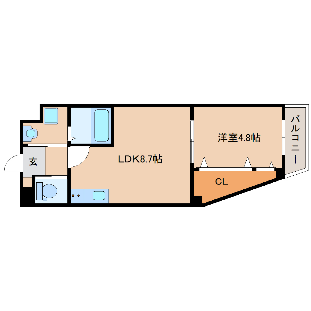 生駒市本町のマンションの間取り