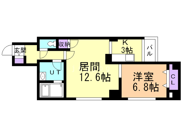 札幌市白石区平和通のマンションの間取り