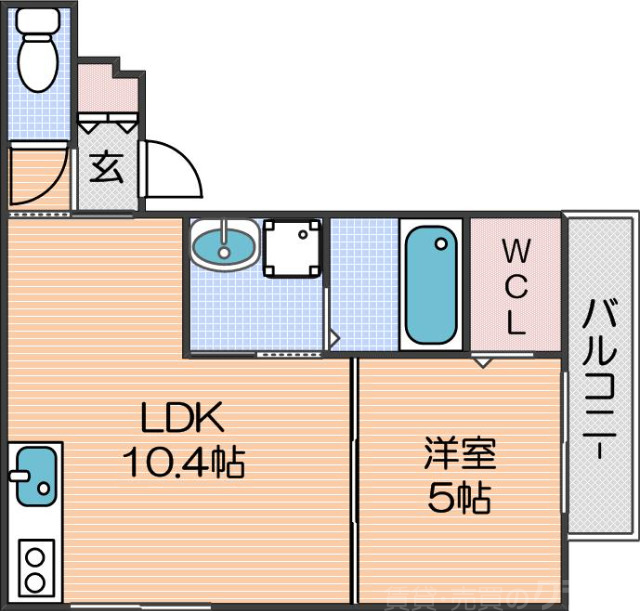 大阪市住之江区南加賀屋のアパートの間取り