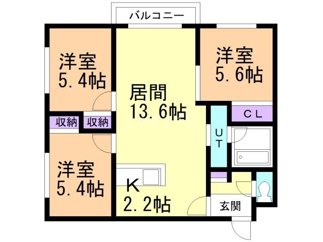 札幌市西区山の手七条のマンションの間取り