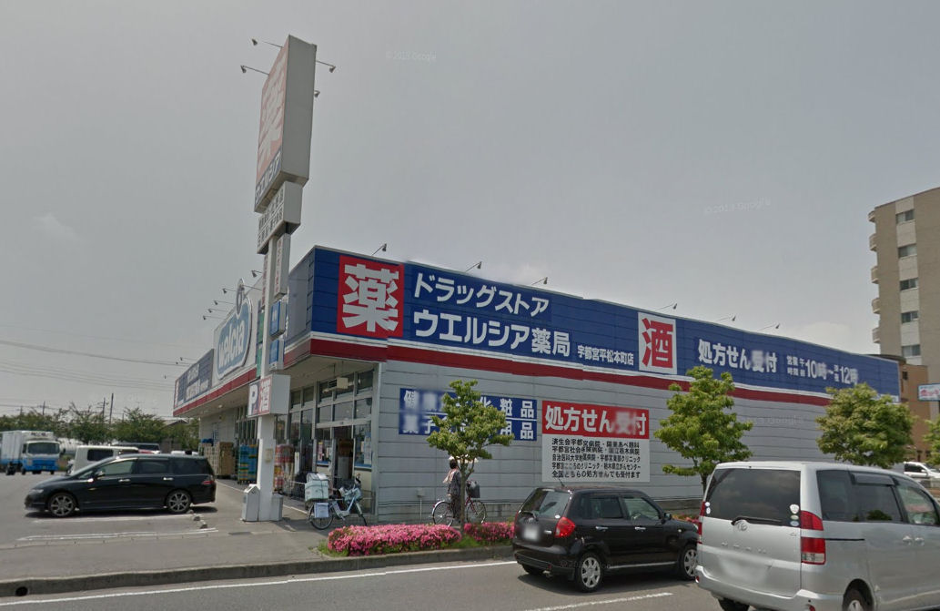 ドラックストア　ウェルシア　宇都宮平松本町店（ドラッグストア）まで307m