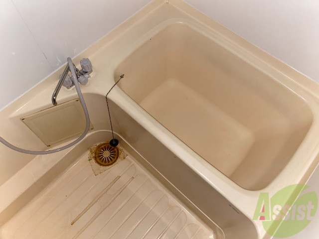 バス・シャワールーム　バスルームは狭すぎず、シャワーも浴びやすそうです。