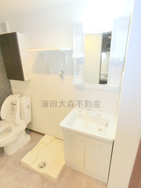 洗面設備　洗面脱衣所　独立洗面台　　洗濯機置き場