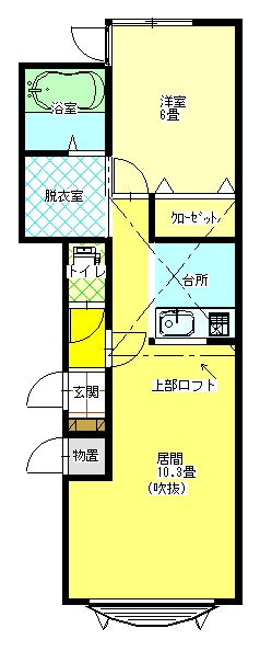 カーサルシア新町Aの間取り写真